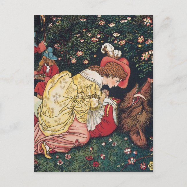 Walter Crane - La Belle et la Bête Carte postale (Devant)