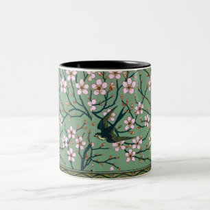 Walter Crane - Mug Hirondelles et Fleurs d'Amandie