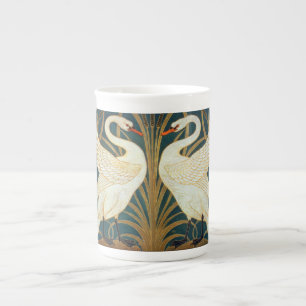 Walter Crane Schwan, Binse Und Iris Jugendstil Prozellantasse