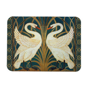 Walter Crane Schwan, Eilrush und Iris Jugendstil Magnet