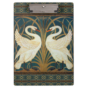 Walter Crane Schwan, Eilrush und Schwertlilie Art Klemmbrett