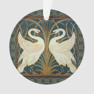 Walter Crane Schwan, Eilrush und Schwertlilie Art  Ornament