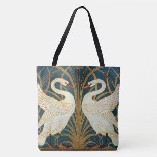Walter Crane Schwan, Eilrush und Schwertlilie Art Tasche