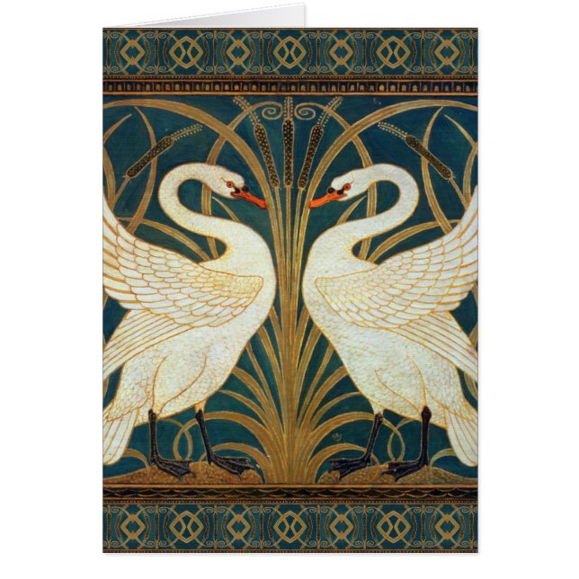 Walter Crane Swan, Rush and Iris Art Nouveau (Vorne)