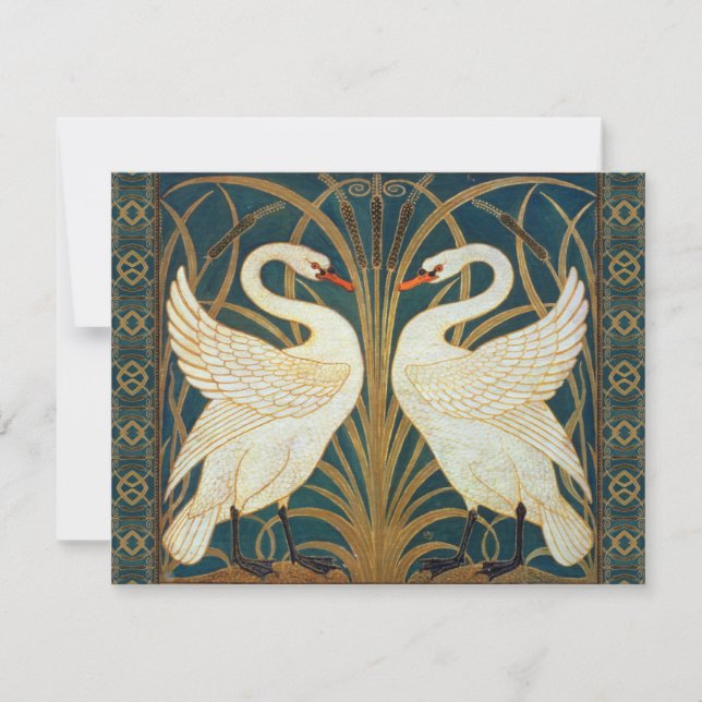 Walter Crane Swan, Rush and Iris Art Nouveau (Vorderseite)