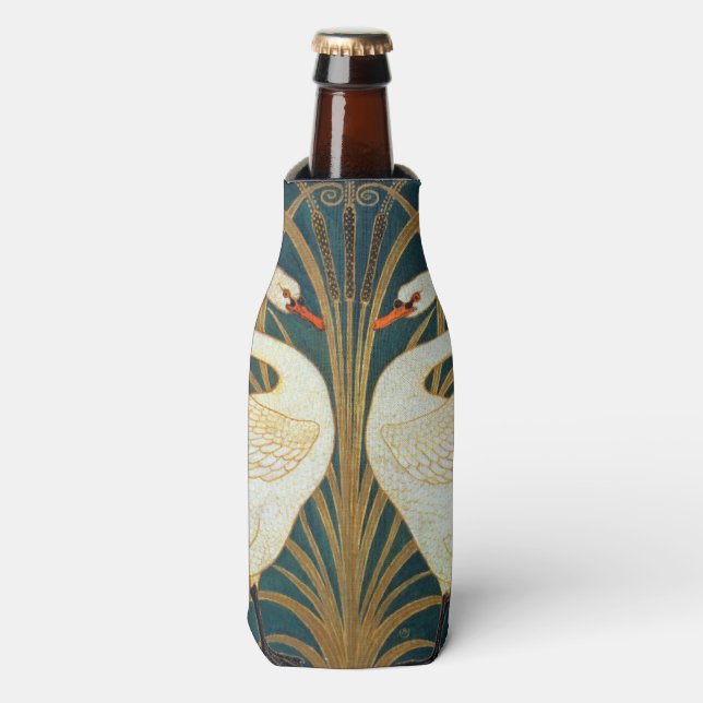 Walter Crane Swan, Rush and Iris Art Nouveau Flaschenkühler (Flaschenvorderseite)