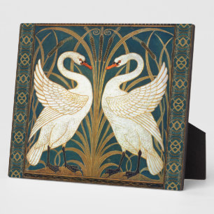 Walter Crane Swan, Rush and Iris Art Nouveau Fotoplatte