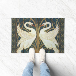 Walter Crane Swan, Rush and Iris Art Nouveau Fußmatte