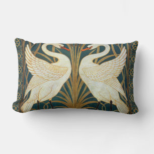 Walter Crane Swan, Rush and Iris Art Nouveau Lendenkissen