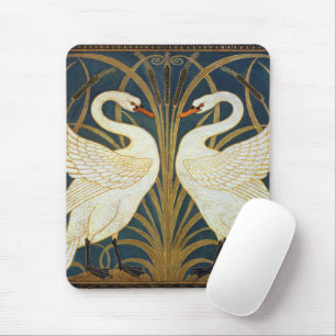 Walter Crane - Swan, Rush and Iris Art Nouveau Mousepad