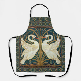 Walter Crane Swan, Rush and Iris Art Nouveau Schürze