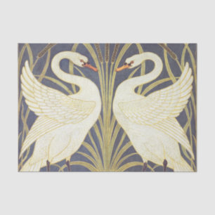 Walter Crane Swan, Rush and Iris Art Nouveau Seidenpapier
