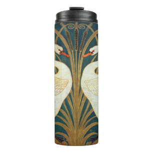 Walter Crane Swan, Rush and Iris Art Nouveau Thermosbecher