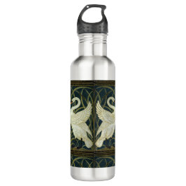 Walter Crane Swan & Rush and Iris Victorian  Edelstahlflasche