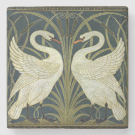 Walter Crane Swan & Rush and Iris Victorian  Steinuntersetzer