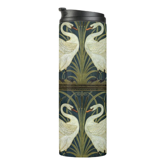 Walter Crane Swan & Rush and Iris Victorian  Thermosbecher (Nach rechts gedreht)