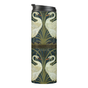 Walter Crane Swan & Rush und Iris viktorianisch  Thermosbecher
