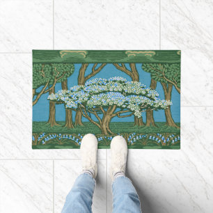 Walter Crane Vintage-May-Baum-Wald-Wallpaper Fußmatte