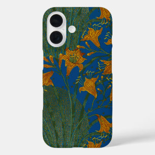 Walter Crane Vintage Taglilien Blumenmuster iPhone 16 Hülle