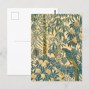 Walter Crane - Vintages Art Nouveau Macaw Muster Postkarte