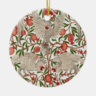 Walter Crane Weißer Kakadu Rote Granatapfel Kunst Keramik Ornament