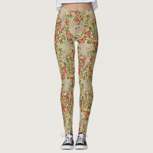 Walter Crane Weißer Kakadu Rote Granatapfel Kunst Leggings