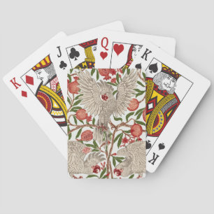 Walter Crane Weißer Kakadu Rote Granatapfel Kunst Spielkarten