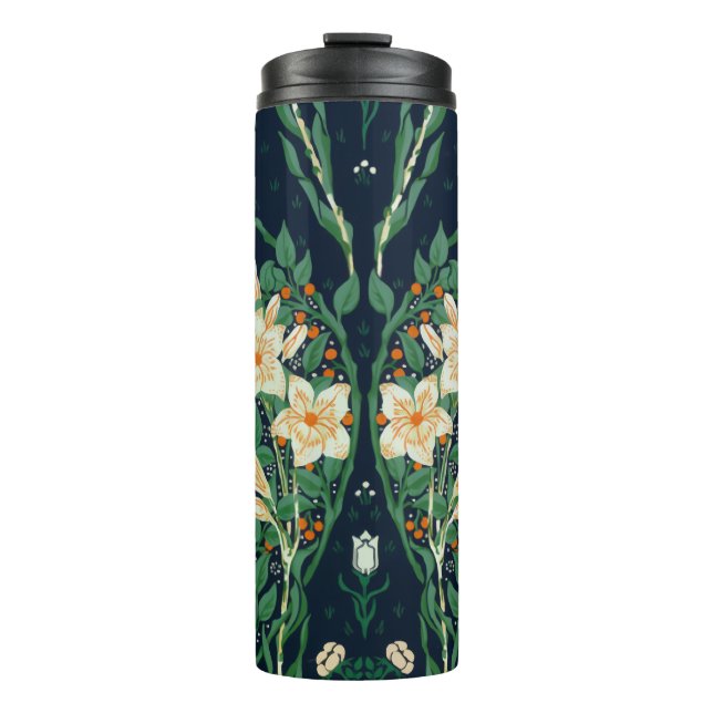 Walter Crane White Lily-Blue Back Thermosbecher (Vorderseite)