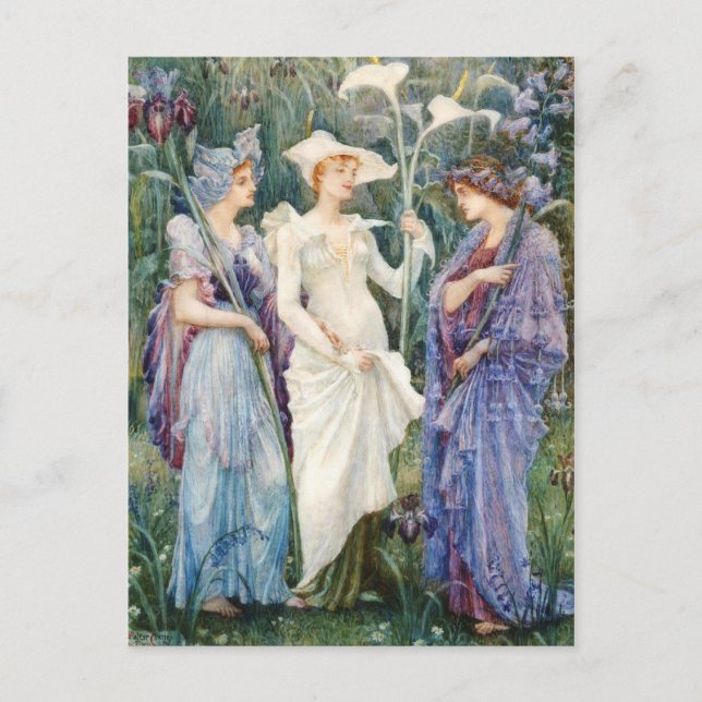 Walter Crane: Zeichen des Frühlings Postkarte (Vorderseite)