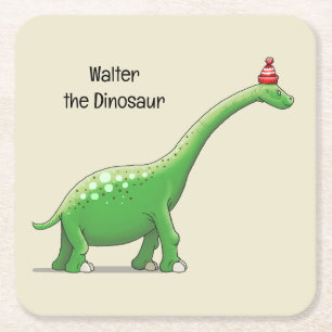 Walter der Dinosaurier Rechteckiger Pappuntersetzer