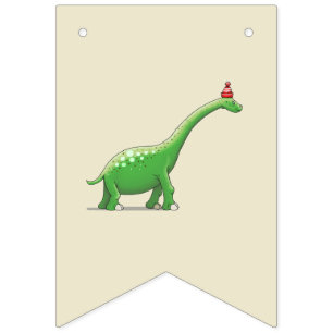 Walter der grüne Dinosaurier Wimpelkette