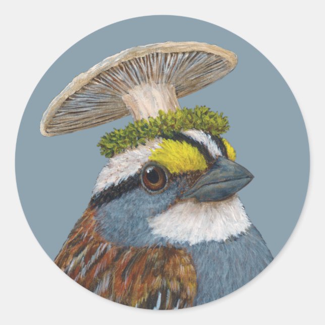 Walter die Sperlingsticker Runder Aufkleber (Vorderseite)