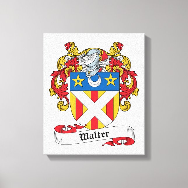 Walter Familienwappen Leinwanddruck (Vorderseite)