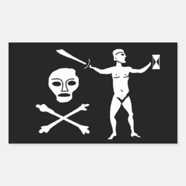 Walter Kennedys Piratenflaggenaufkleber Rechteckiger Aufkleber (Vorderseite)