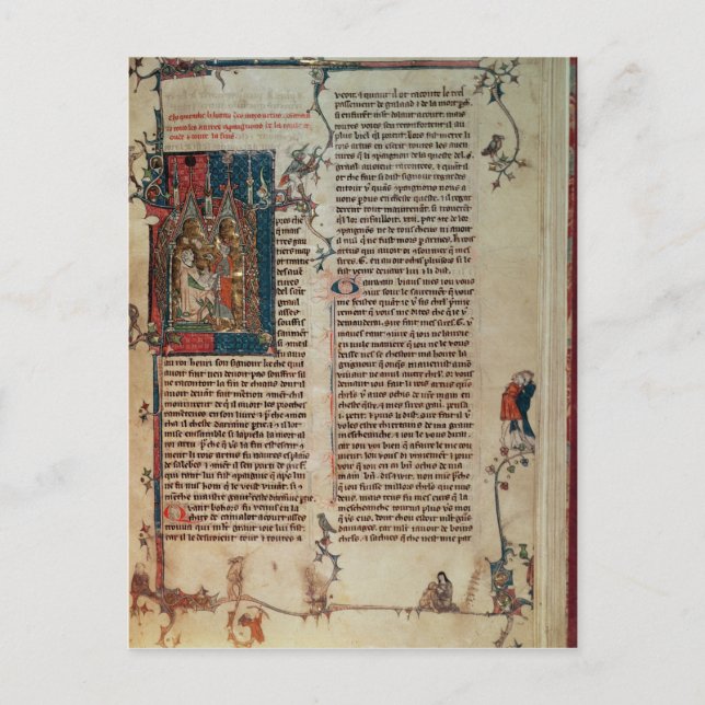 Walter Map über die Geschichte der Abenteuer Postkarte (Vorderseite)