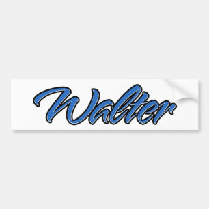 Walter Name blaue Aufkleber Sticker Autoaufkleber