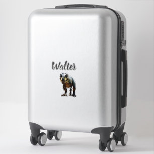 Walter Name mit T Rex Dinosaur, Aufkleber