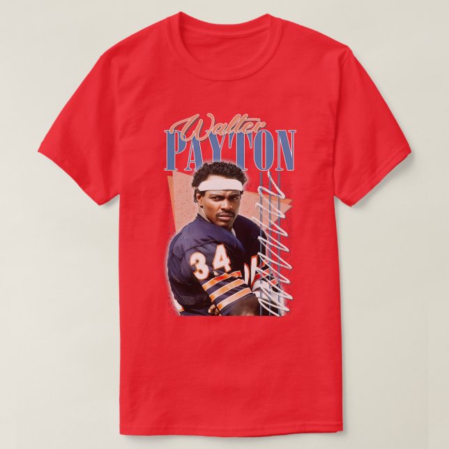 Walter Payton 80er Retro Ästhetik T-Shirt (Design vorne)