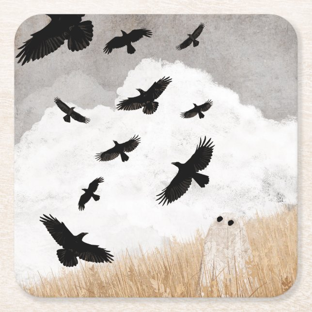 Walter & The Crows Rechteckiger Pappuntersetzer (Vorderseite)