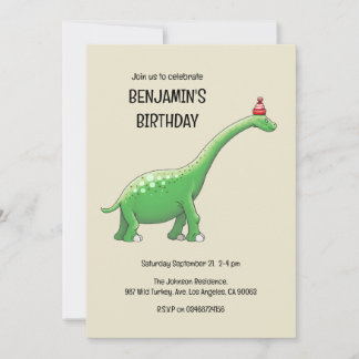 Walter the Dinosaur Birthday Einladung