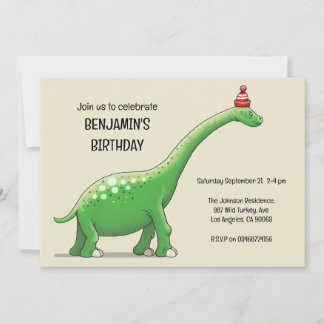 Walter the Dinosaur Birthday Einladung