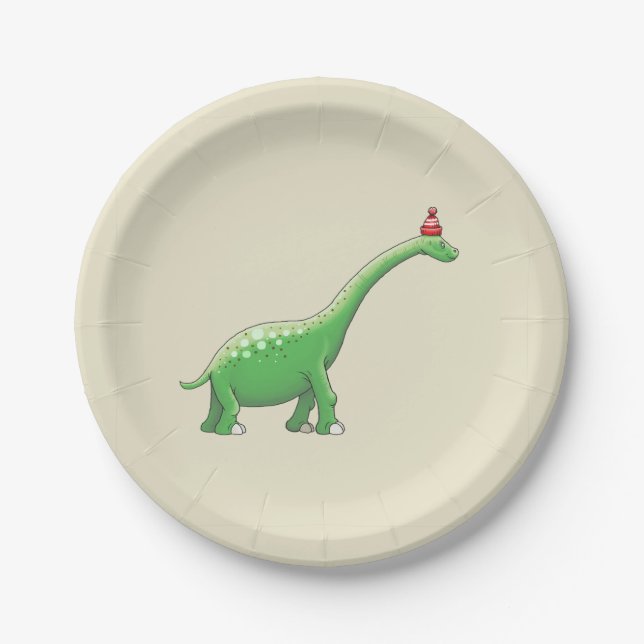 Walter the Dinosaur Pappteller (Vorderseite)