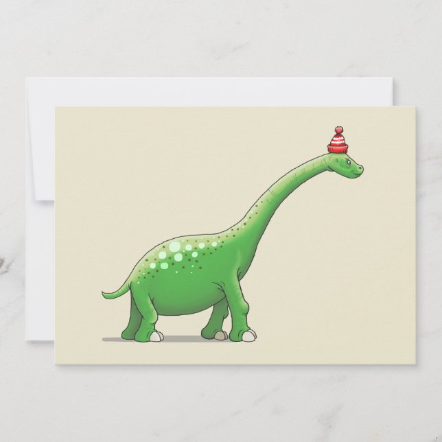 Walter the Long Neck Dinosaur Karte (Vorderseite)