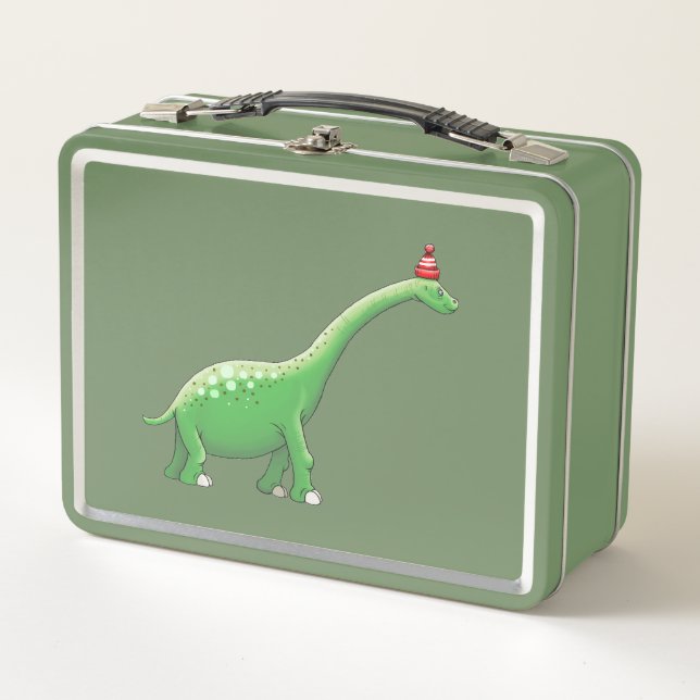 Walter the Long Neck Dinosaur Metall Brotdose (Vorderseite)