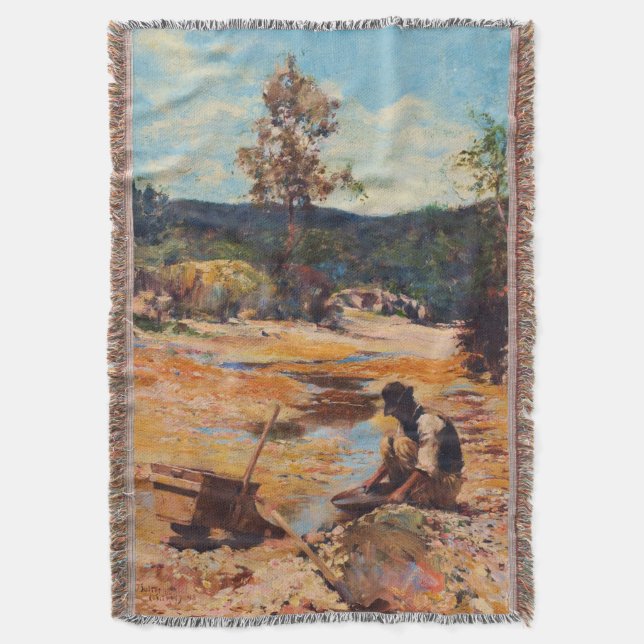 Walter Withers Panning for Gold 1893 Australien Decke (Vorderseite Vertikal)