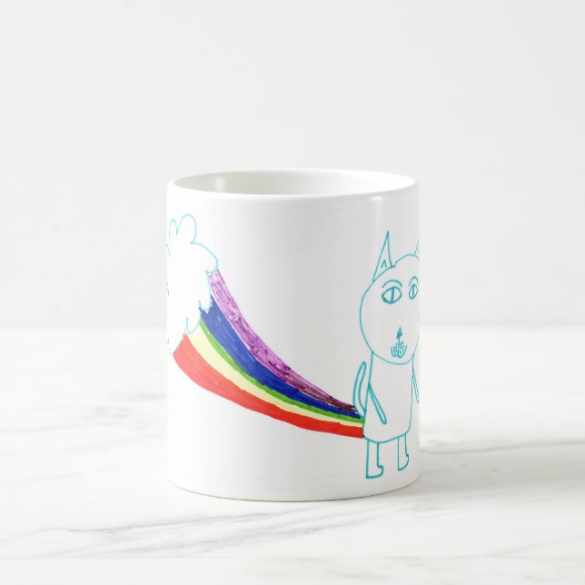 Walters Regenbogen-Katze Kaffeetasse (Mittel)