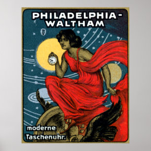 Waltham Taschen-Uhr-Plakat 1900 Poster