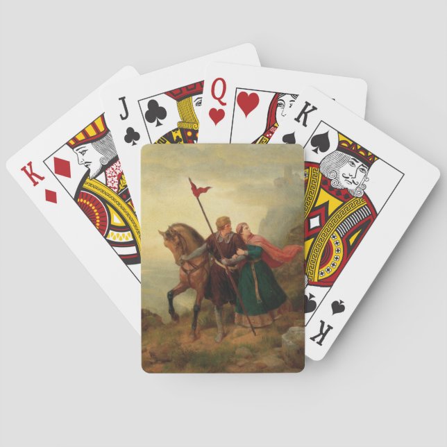 Walther und Hildegund fliehen mit ihrem Pferd Spielkarten (Rückseite)