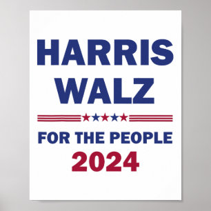 Waltz 2024 Für das Volk Kamala Harris Tim Waltz Poster