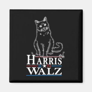 Waltz 2024 Wahl Funny Cat Kamala Harris Tim WA Magnet